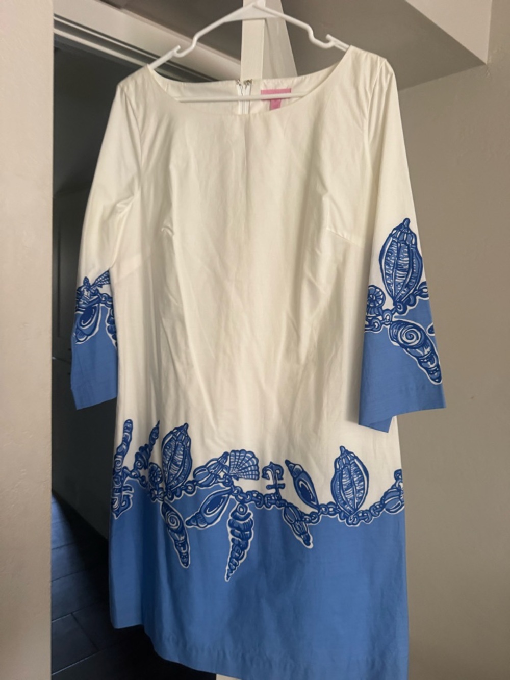 Lilly Pulitzer- never worn Shift Dress with Blue Shell Print